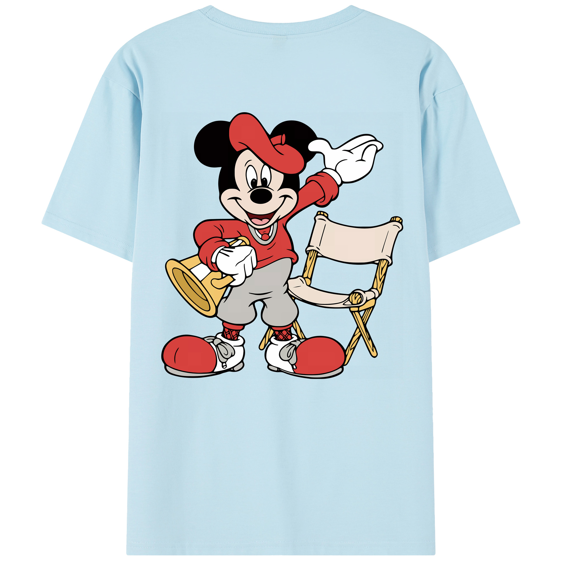 （画像用） ミッキーマウス Mickey Mouse 綿100％半袖Tシャツ（背面プリント）